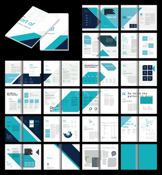 简洁大气企业宣传画册cdr设计