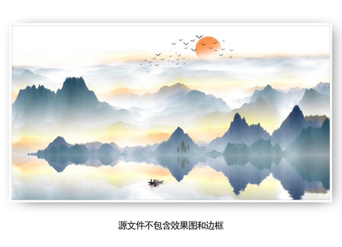 玄關(guān)中式壁畫