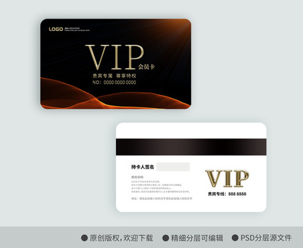 簡潔大氣VIP會(huì)員卡