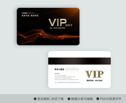 簡(jiǎn)潔大氣VIP會(huì)員卡