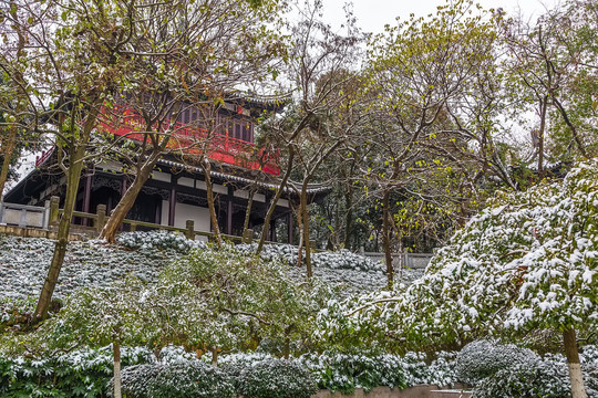 安徽宣城谢朓楼雪景