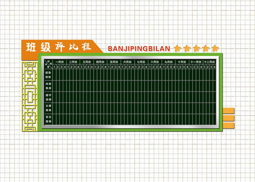 學(xué)校評比欄