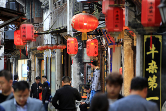 西塘古镇酒吧街灯笼