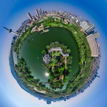 徐州云龙公园360度全景航拍