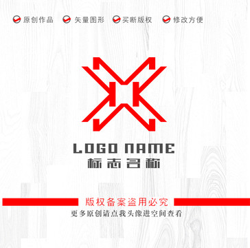 XK字母KX標(biāo)志W(wǎng)Mlogo