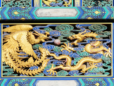 中式古典镂雕花板