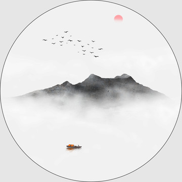 簡(jiǎn)約山水畫
