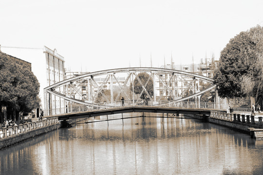 老上海苏州河外白渡桥