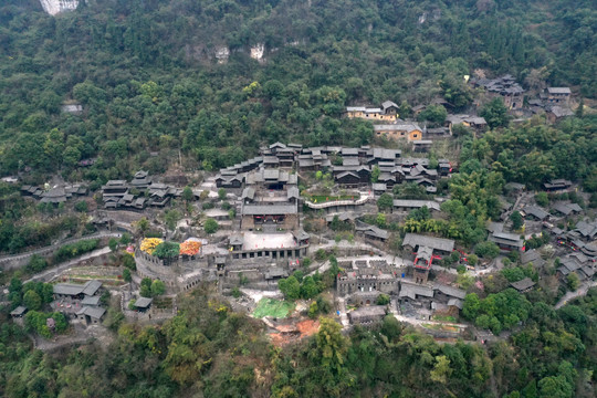 航拍三峡人家