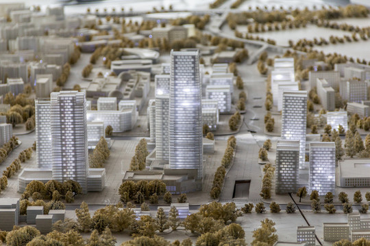 广州城市规划模型白云新城