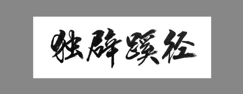 獨辟蹊徑