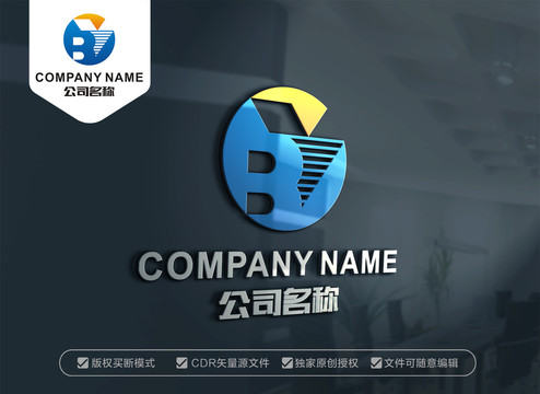 字母BY标志设计字母YB标志