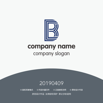 字母B标志