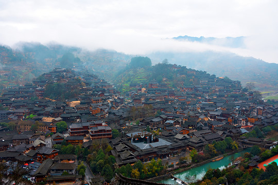 西江千户苗寨全景