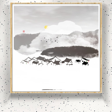 水墨無(wú)框畫