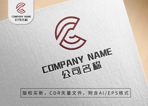 大氣字母Clogo線條英文標(biāo)志