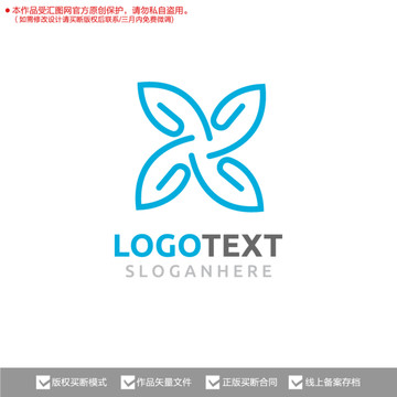 叶简洁标志logo