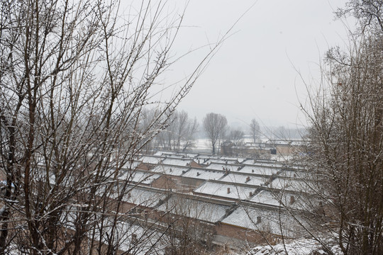 雪景民居