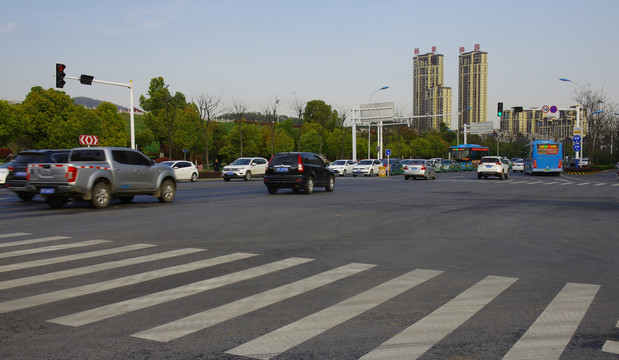 滁州街景之西涧路与清流路口