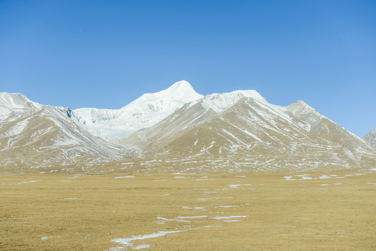 雪山高原牧场