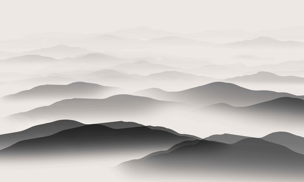 水墨遠山