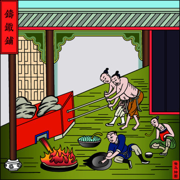 百工圖鑄鐵鋪