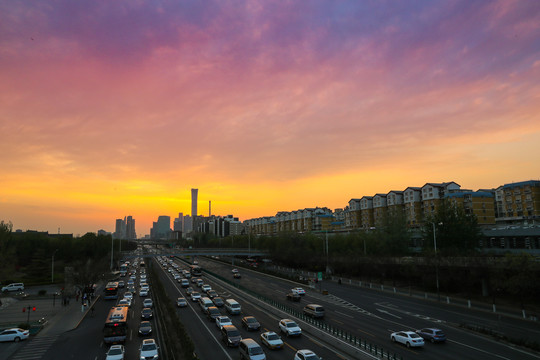 北京风光北京夕阳