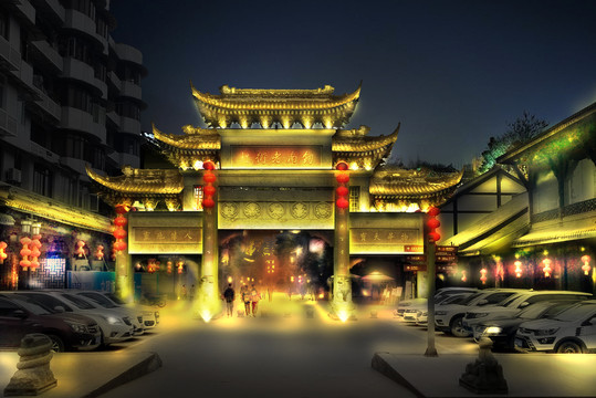 古鎮(zhèn)亮化工程夜景效果