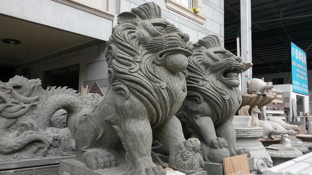 石雕石刻佛像动物狮子