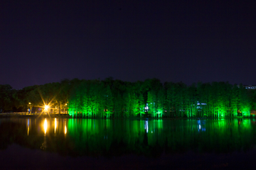 湖边夜景