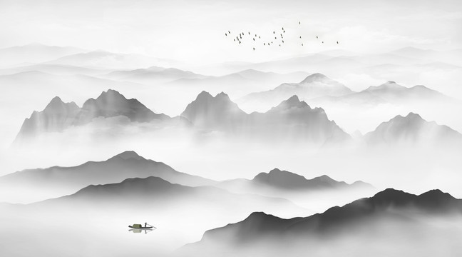 水墨山水畫