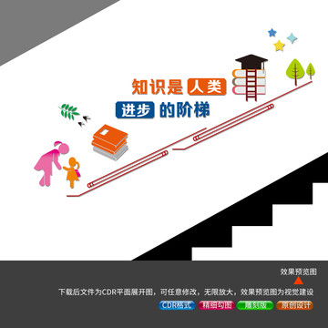 勤學(xué)樓道文化墻
