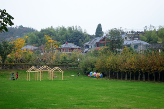 莫干山乡村民宿区草坪