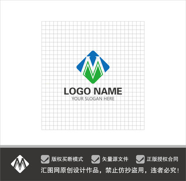 M字母企业LOGO设计