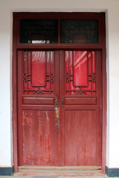 老式红木门