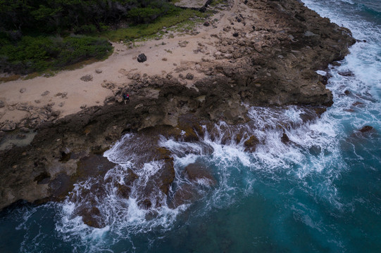  绿松石海鸟瞰图 