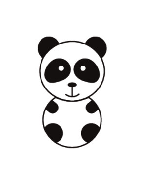 熊貓兒童簡(jiǎn)筆畫(huà)