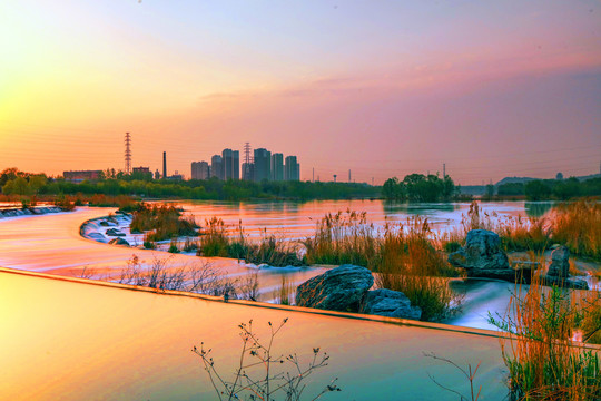 永定河畔晨曦