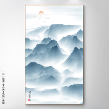 簡約禪意山水畫