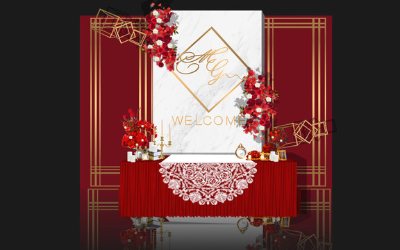 紅白色個(gè)性婚禮設(shè)計(jì)