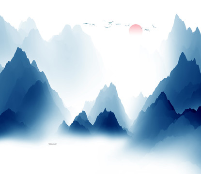 元寶山水畫