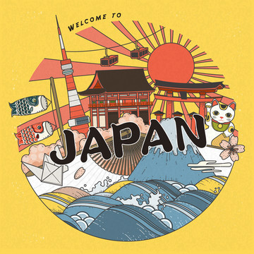 日本文化旅行圖示