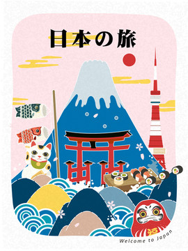 日本文化旅游海报