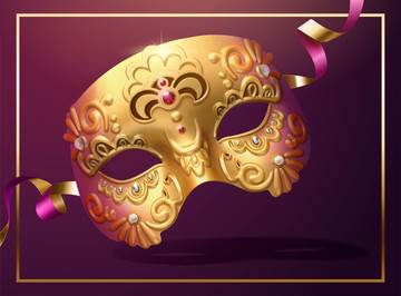 奢華狂歡節(jié)金色面具