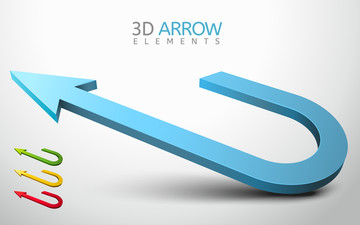 3D箭頭素材矢量