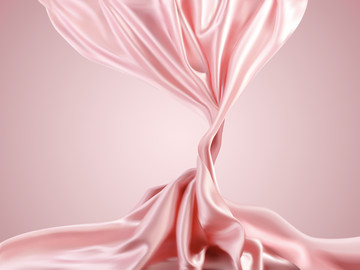粉红色布幔设计素材