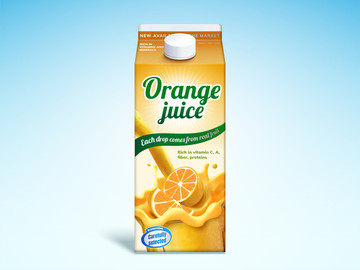 鲜榨橙汁商品包装图片素材
