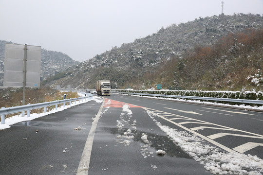 高速公路上的雪