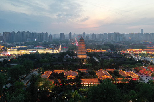 西安大雁塔夜景