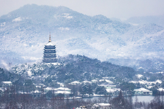 西湖雪景